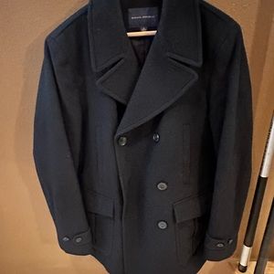Banana Republic Men’s black, wool, pea coat. Size Medium